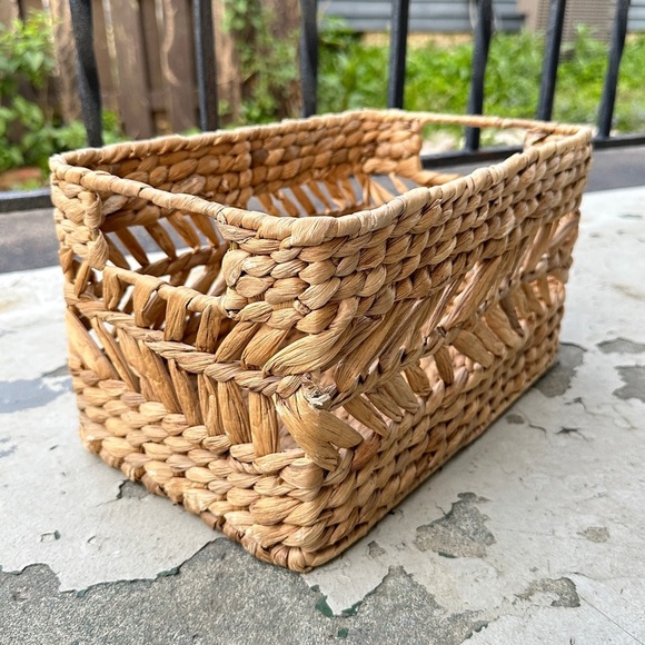 Woven Rectangular Storage Basket - Picture 2 of 16